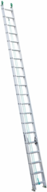 40 Foot Aluminum Extension Ladder, Type II, 225 lb Load Capacity, D-Rung