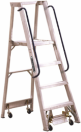 4 Foot Aluminum Mobile Platform Ladder, Type IA, 300 lb Load Capacity