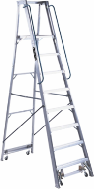 8-Foot Aluminum Platform Ladder, Type IA, 300 lb Load Capacity