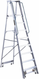 8-Foot Aluminum Platform Ladder, Type IA, 300 lb Load Capacity