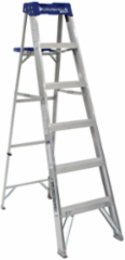 6 Foot Aluminum Step Ladder, Type I, 250 lb Load Capacity