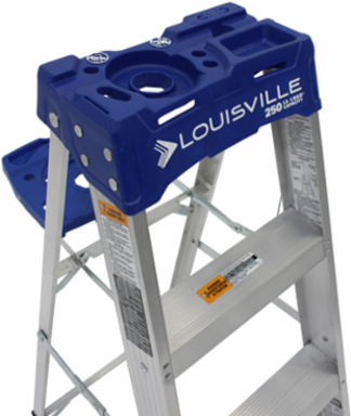 10 Foot Aluminum Step Ladder, Type I, 250 lb Load Capacity, ANSI Certified
