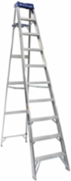 10 Foot Aluminum Step Ladder, Type I, 250 lb Load Capacity, ANSI Certified
