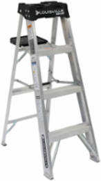 4 Foot Aluminum Step Ladder, Type IA, 300 lb Load Capacity