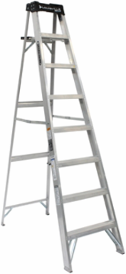 8 Foot Aluminum Step Ladder Type IA 300 lb Load Capacity