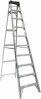 10 Foot Aluminum Step Ladder, Type IA, 300 lb Load Capacity