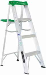 4 Foot Aluminum Step Ladder, Type II, 225 lb Load Capacity, 3 Steps