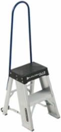 2-Foot Aluminum Step Stool, Type IAA, 375 lb Load Capacity, Includes Casters