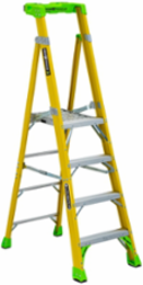 4 Foot Fiberglass Pinnacle Platform Ladder, 375 lbs Load Capacity