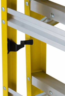 6 Foot Fiberglass Pinnacle Platform & Leaning Step Ladder, 375 lbs Load Capacity