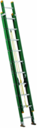 20 Foot Fiberglass Extension Ladder, Type II, 225 lb Load Capacity