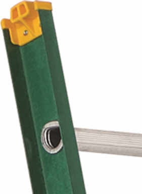 24 Foot Fiberglass Extension Ladder, Type II, 225 lb Load Capacity