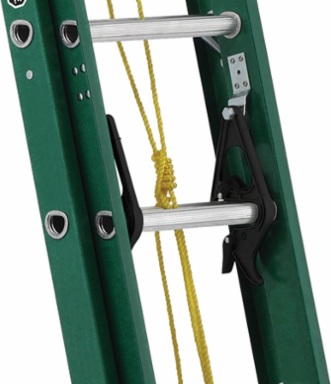 24 Foot Fiberglass Extension Ladder, Type II, 225 lb Load Capacity