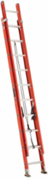 20 Foot Fiberglass Extension Ladder, Type IA, 300 lbs Load Capacity