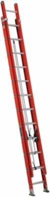 24 Foot Fiberglass Extension Ladder, Type IA, 300 lbs Load Capacity