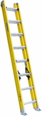 16 Foot Fiberglass Extension Ladder, Type IAA, 375 lb Load Capacity