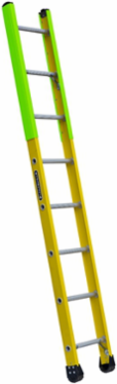 8 Foot Fiberglass Extension Ladder, Type IAA, 375 lb Load Capacity