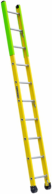 10 Foot Fiberglass Manhole Ladder, Type IAA, 375 lb Load Capacity