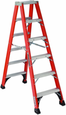 6 Foot Fiberglass Step Ladder, Type IAA, 375 lbs Load Capacity