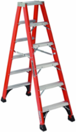 6 Foot Fiberglass Step Ladder, Type IAA, 375 lbs Load Capacity