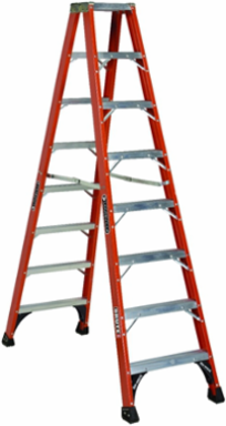 8 Foot Fiberglass Step Ladder, Type IAA, 375 lbs Load Capacity