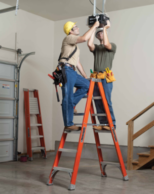4 ft Fiberglass Twin Front Step Ladder, 300 lbs Load Capacity, Type IA