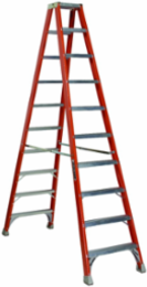 10-Foot Fiberglass Twin Front Step Ladder, Type IA, 300 lb Capacity