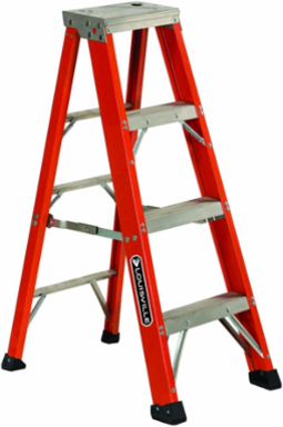 4 Foot Fiberglass Step Ladder, Type IAA, 375 lbs Capacity