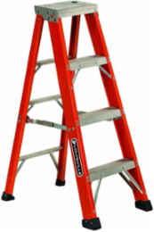 4 Foot Fiberglass Step Ladder, Type IAA, 375 lbs Capacity