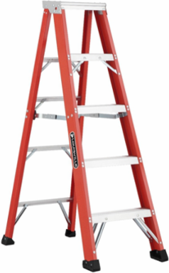 6 Foot Fiberglass Step Ladder Type IAA 375 lbs Capacity