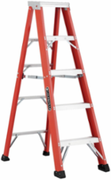 6 Foot Fiberglass Step Ladder Type IAA 375 lbs Capacity