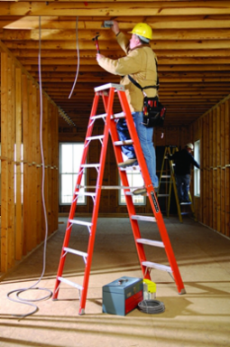 10 Foot Fiberglass Step Ladder, Type IAA, 375 lbs Load Capacity