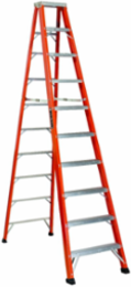 10 Foot Fiberglass Step Ladder, Type IAA, 375 lbs Load Capacity
