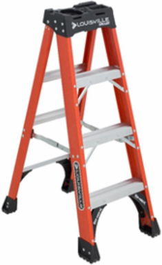 4 Foot Fiberglass Step Ladder, Type IAA, 375 lbs Capacity