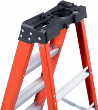 10 Foot Fiberglass Step Ladder, Type IAA, 375 lb Load Capacity