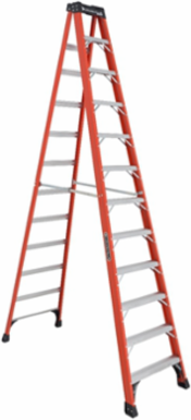 12 Foot Fiberglass Step Ladder, Type IAA, 375 lb Load Capacity