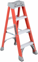 4 Foot Fiberglass Step Ladder, Type IA, 300 lb Load Capacity, Raptor Top