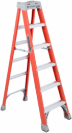 6-Foot Fiberglass Step Ladder, Type IA, 300 lb Load Capacity