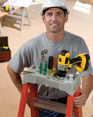 Fiberglass Step Ladder 7 ft, 300 lbs Load Capacity, Type IA