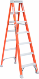 Fiberglass Step Ladder 7 ft, 300 lbs Load Capacity, Type IA