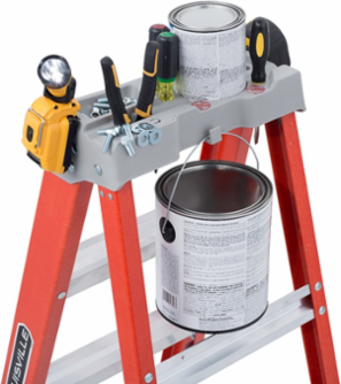 8 Foot Fiberglass Step Ladder, Type IA, 300 Pound Load Capacity
