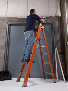 8 Foot Fiberglass Step Ladder, Type IA, 300 Pound Load Capacity