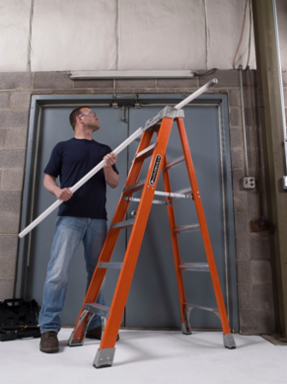 8 Foot Fiberglass Step Ladder, Type IA, 300 Pound Load Capacity