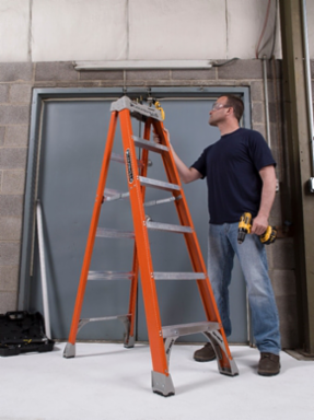 8 Foot Fiberglass Step Ladder, Type IA, 300 Pound Load Capacity