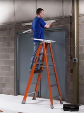 8 Foot Fiberglass Step Ladder, Type IA, 300 Pound Load Capacity
