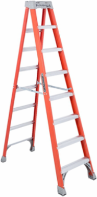 8 Foot Fiberglass Step Ladder, Type IA, 300 Pound Load Capacity