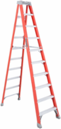 10 Foot Fiberglass Step Ladder, Type IA, 300 lb Load Capacity