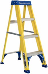 4 Foot Fiberglass Step Ladder, Type I, 250 lbs Load Capacity