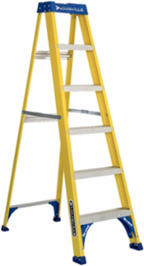6-Foot Fiberglass Step Ladder, Type I, 250 lbs Load Capacity
