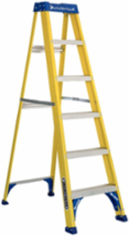 6-Foot Fiberglass Step Ladder, Type I, 250 lbs Load Capacity